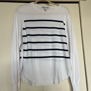 Cotton Striped Sweater by Autumn Cashmere